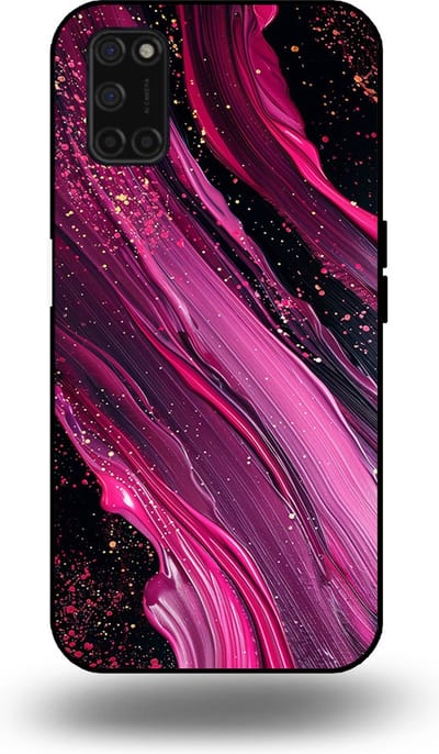 Smartphonica Telefoonhoesje geschikt voor OPPO A52 / A72 4G / A92 met marmer opdruk - TPU backcover case marble design - Paars Roze geschikt voor Oppo A52;Oppo A72;Oppo A92