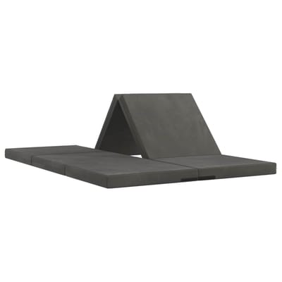 vidaXL - Vouwbare - Sofa - Bed - 140 - x - 67 - x - 15 - cm - Donkergrijs