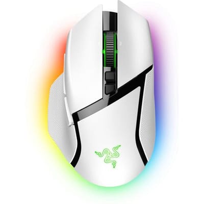 Razer Basilisk V3 Pro - Mercury - Gaming muis - Optisch - 11 knoppen - Wit met RGB-licht