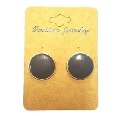Fako Bijoux® - Oorbellen - Steker - Ø 18mm - Grijs