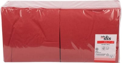 Servetten 2-Laags Bordeaux | Grote verpakking 250 Stuks | Take Dis