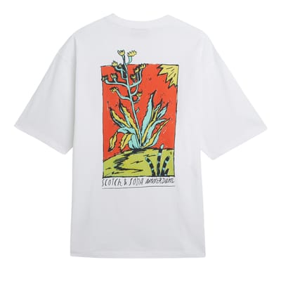 T-shirt Scotch &amp; Soda Scotch Soda T-Shirt Backprint Wit