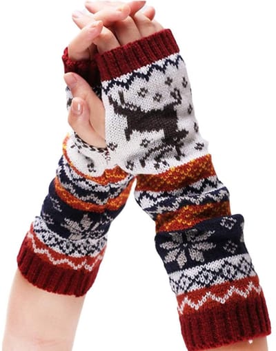 Dailygoods- Vingerloze Handschoenen - Thermische Winterhandschoenen - Vingerloze Handschoenen Dames - Armwarmers - Touchscreen Compatibel - Zacht Acrylgaren - Vingerloze Wanten