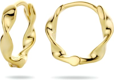 Glams klapoorringen gedraaid 1 micron - 13.5 mm - Zilver