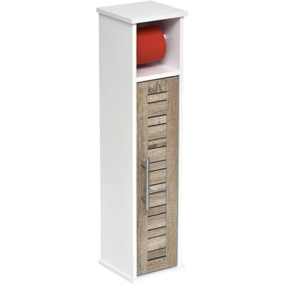 Toiletrolhouder met toiletroldispenser Stockholm - 18x18x75 cm - Bruin