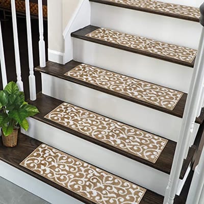 Traptreden 9 inch bij 28 inch - Gezellige en comfortabele antislip tapijttrappen voor uw huis - 4 stuks