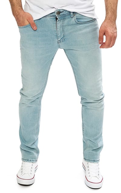 WOTEGA Heren Jeans Alistar – Katoen Stretch – Lichtblauw – 5-pocket