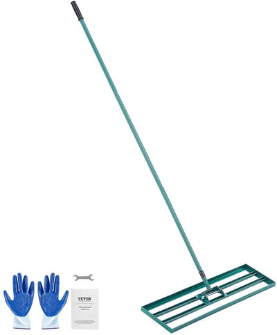 Gazon nivelleringshark - Tuin egaliseren - Gladmaken van grond - Brede werkbreedte - 914 x 254 cm - Groen