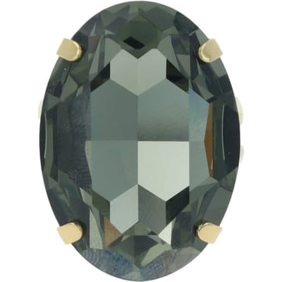 OTAZU Eva Oval Ring Graphite Maat: OS | Ringen Outlet | Dames | Goud