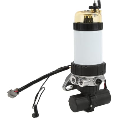 Pompe d'alimentation électrique avec filtre 87802238 Remplacement pour chargeuse compacte New Holland LS180 LS190 LX865