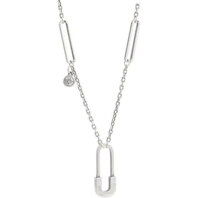 925 Sterling Zilveren Paperclip Ketting voor Vrouwen Vintage Bedel Hanger Kettingen Feest Sieraden Nieuw white