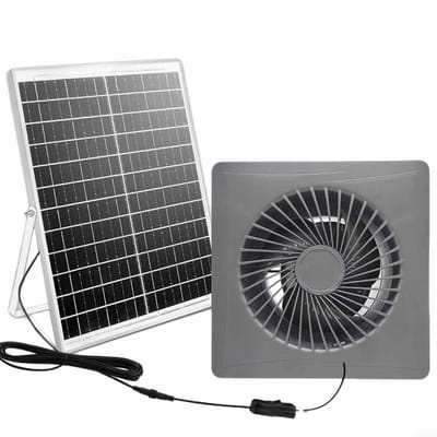 Dailygoody - Ventilator op zonnepaneel - Energiezuinig - 4 inch - Zonne-afzuigventilator - Hoge snelheid - Geschikt voor luchtcirculatie - Buiten