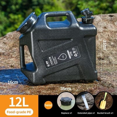 Seau de stockage d'eau extérieur de grande capacité, seau de stockage d'eau en polyéthylène de qualité alimentaire, seau de stockage d'eau familial pour le camping