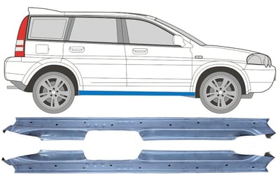 Volledige dorpel voor Honda HR-V 1999-2006 / Links + Rechts / Set
