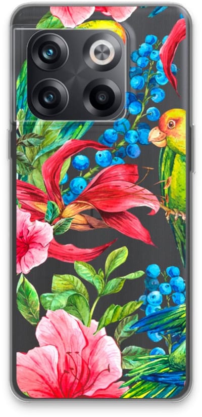 Case Company® - Hoesje geschikt voor OnePlus 10T hoesje - Papegaaien - Soft Cover Telefoonhoesje - Bescherming aan alle Kanten en Schermrand
