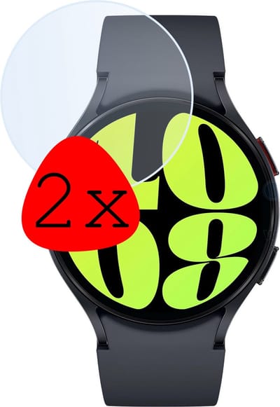 Screenprotector - 2 Stuks Geschikt voor Samsung Watch 6 40 mm - Extra Sterk - Tempered Glass - Gehard Glas - Beschermglas Screen Cover - Bescherm Protector voor Smartwatch