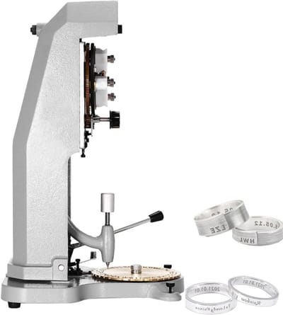 Ringgraveermachine - Graveerapparaat Binnenkant Ring - Sieraden Personaliseren - Dubbelzijdige Wijzerplaat - 1.5 mm en 2.0 mm - Metaal