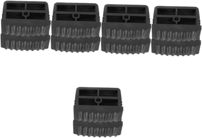 Laddervoet Pluggen - Ladderdoppen Ladderkussens - Vloer Beschermen - Antislip Ontwerp - 6.10X4.30X2.10CM - Zwart