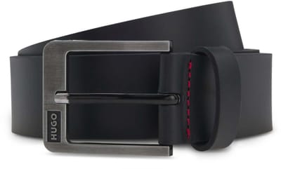 HUGO Leren riem Grover_Sz35 Belt W90 Black zwart