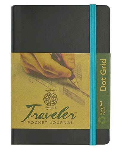 Zuurvrij Dot Grid Reizigers Schetsboek - Perfect voor Schetsen en Notities, Zwart, 4 x 6 Inch