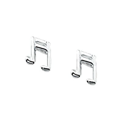 TFT Oorknoppen Muzieknoot Zilver Glanzend 6 mm x 5 mm