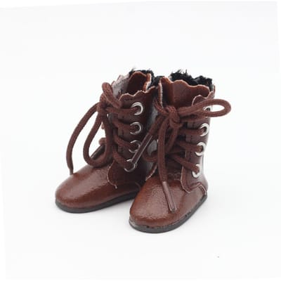 1 Paar Hoge Obitsu 11 Poppen Leren Laarzen 4-gaats Mini 16 BJD Poppen Leren Schoenen Schattig Mode 16 BJD Poppen Laarzen Kinderen black