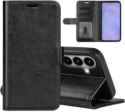 MobyDefend Hoesje - Geschikt voor Samsung Galaxy S26 - Wallet Book Case (Sluiting Achterkant) - Zwart