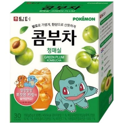 Damtuh Pokemon Kombucha 5g x 30 Zakjes 13 Soorten Green Plum 1box (30ea)