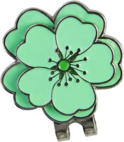 Golfbal Marker - Hoed Clip - Golfen op de green - Bloem Zinken Legering - 3-4 cm - Zilverkleurig