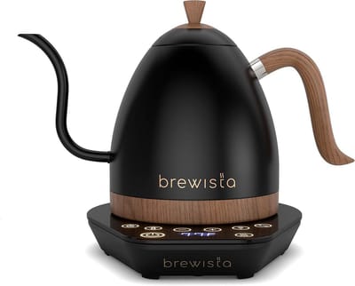 Elektrische waterkoker - Zwanenhals uitloop - Slow Coffee zetten - Temperatuurregeling - 1 Liter - Matzwart