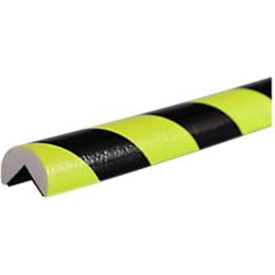 Hoekbeschermprofiel type A, 5 m/rol, geel/zwart, fluorescerend (bij daglicht)