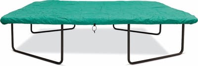 Trampoline beschermhoes rechthoekig 244 x 366 cm groen - Rechthoekige winter afdekhoes - Afdekhoes trampoline PVC - afdekzeil - stevige bevestiging