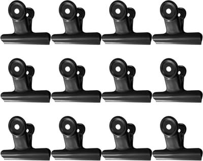 Grote Binder Paper Clips Set van 12, Metalen Klemmen voor Knutselen, Voedselzakken en Foto's in Huis en Kantoor