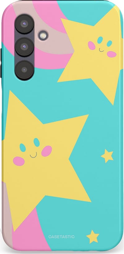 Casetastic Hoesje Geschikt voor Samsung A25 - Stijlvolle Beschermende Duo-layer Case - Roze Sterrenlicht