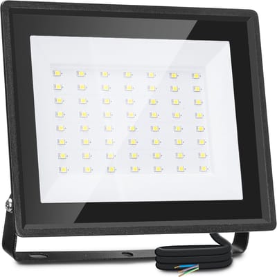 Aigostar 10LH5 - 50W LED schijnwerper - IP65 Buitenverlichting - Buitenlamp - 6500K - Floodlight - Breedstraler - Zwart
