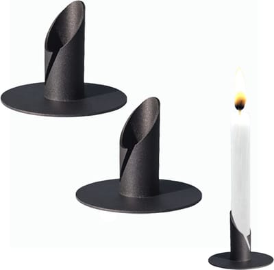 La'Moussawi ® Klassieke Zwarte Kandelaar Set voor Elegante Tafeldecoratie en Sfeerverlichting