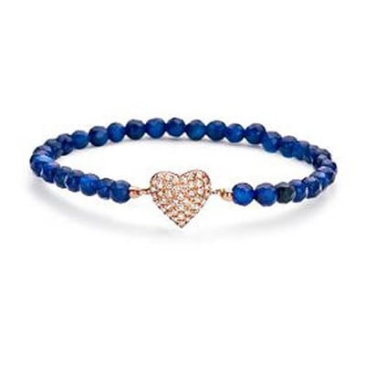 Montebello Armband Wyona Blue - 925 Zilver Roséverguld - Hartje - Rek