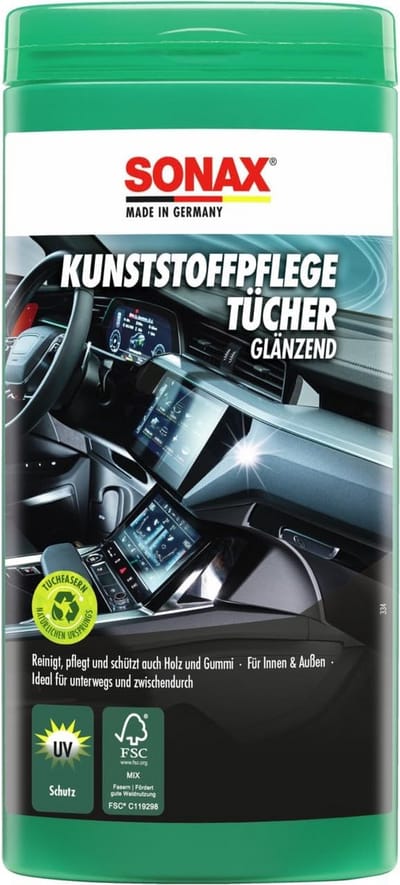Kunststof Verzorgingsdoeken - Onderhoudsdoekjes Vochtig - Auto Interieur Reinigen - Reinigen Verzorgen Glans - 25 Stuks