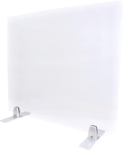 Bureauverdeler Acryl - Privacy Scherm - Kantoor Werkplek - Makkelijk Schoonmaken - 61x91 cm - Transparant