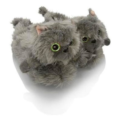 Berussa - Twigy Dames Pluche Pantoffels - Dames Sloffen – Pantoffels Dieren - kat Patroon 38/41