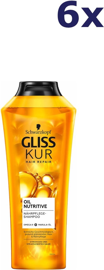 6x Gliss-Kur Shampoo – Oil Nutritive 400 ml