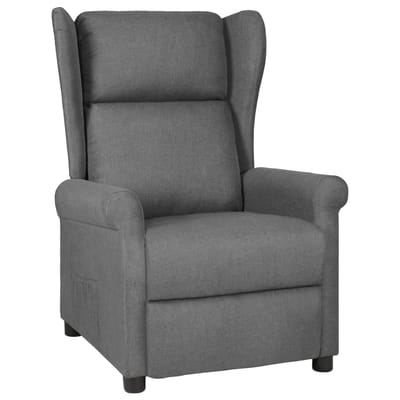 vidaXL - Fauteuil - verstelbaar - stof - lichtgrijs
