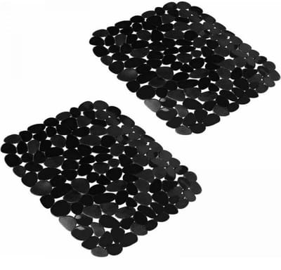 GELLDG 2 stuks Keukenbeschermer - Keukenmat voor de gootsteen - PVC gootsteenmat - Afmeting 40 x 30 cm - Op maat te snijden - Geschikt voor het plaatsen van servies, glaswerk en groenten