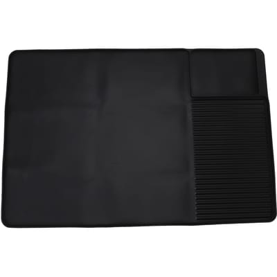 Tapis de Bar à Café en Silicone Tapis Sous Machine à Café 23,6x15,7in Tapis Absorbant pour Sécher la Vaisselle pour Cuisine black