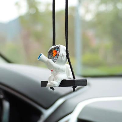 Pendentif de rétroviseur de voiture créatif astronaute pendentif arrière emballage accessoire accessoires de voiture intérieur