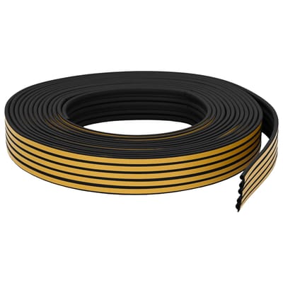 vidaXL - Zelfklevende - raamdichting - Zwart - 9 - x - 6 - mm - 12 - m - EPDM-schuin