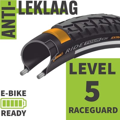 28 Inch Fietsbanden voor Tourfiets met Lekbescherming en Bandenlichters