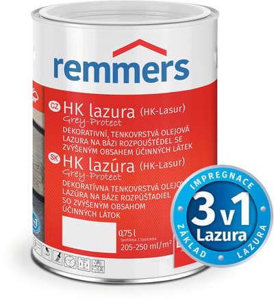 Remmers HK-Lazuur 3in1 - Zilvergrijs - 5 liter