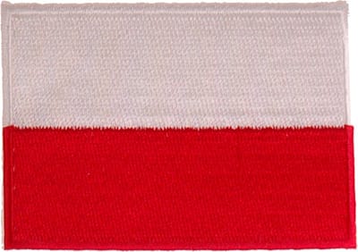 Strijkapplicatie 8x6cm vlag Polen