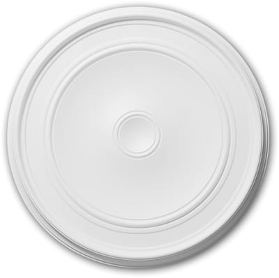 Plafond Rozet 156044 Profhome Sierelement plafond centrum tijdeloos klassieke stijl wit Ø 62 cm
